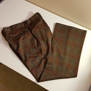 Vintage 1970s Men's Trousers w/ Windowpane Pattern